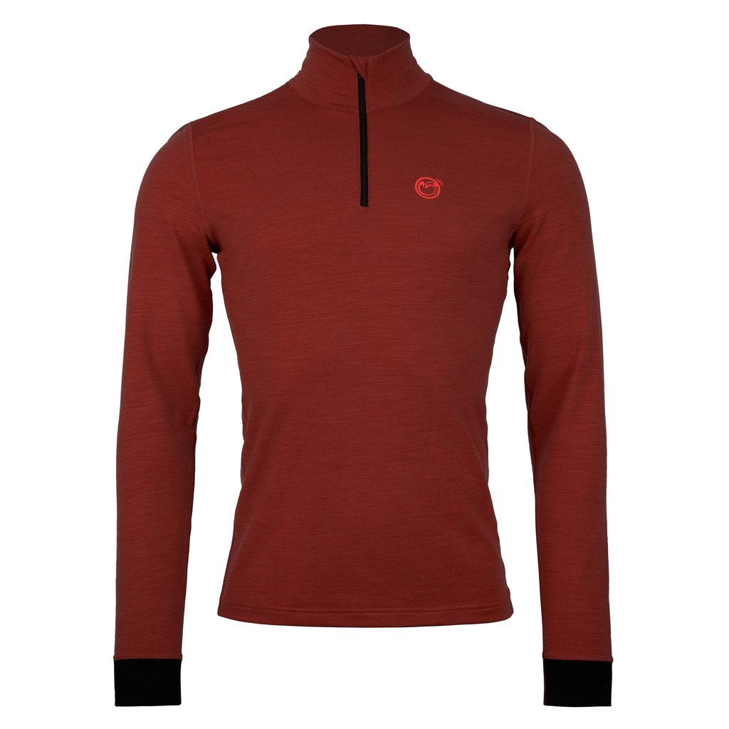 Merino Shirt langarm 190 Ruli m rostbraun für Herren von SCROC