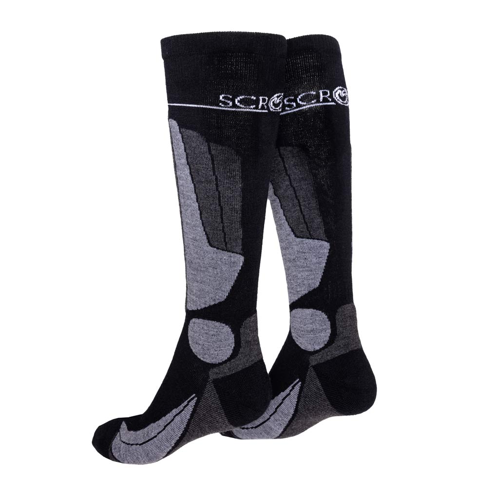 Merino Sneaker Socken 190 Sati schwarz für Damen und Herren von SCROC