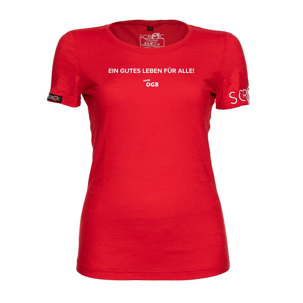 ÖGB bedruckte Merino Shirts mit Slogan - Kunde SCROC ÖGB bedruckte Merino Shirts mit Slogan - Kunde SCROC