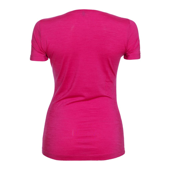 Leichtes Merino Shirt für den Sommer: Rückansicht sCool Merino Shirt Aro w pink Damen von SCROC.