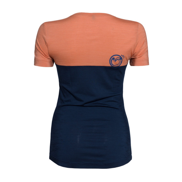 Rückansicht vom sCool Merino Shirt Duo w apricot für Damen von SCROC.
