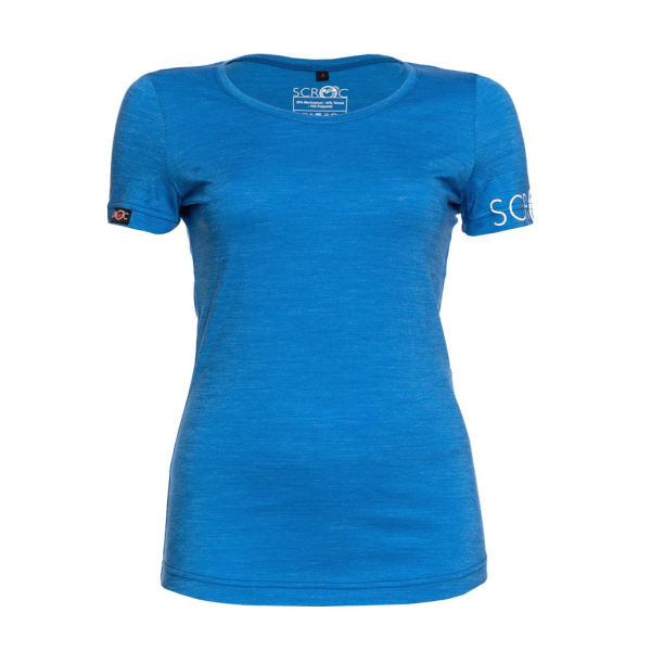 sCool Merino Shirt Friska w blau für Damen von SCROC.