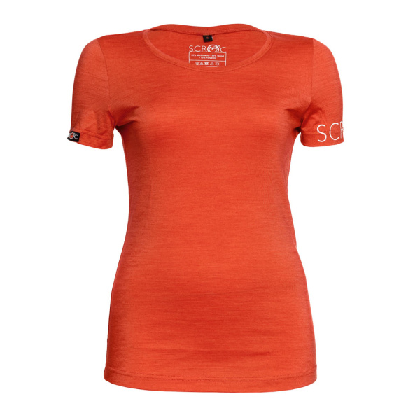 sCool Merino Shirt Friska w blutorange für Damen von SCROC.