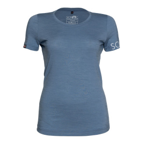 sCool Merino Shirt Friska w stahlblau für Damen von SCROC.