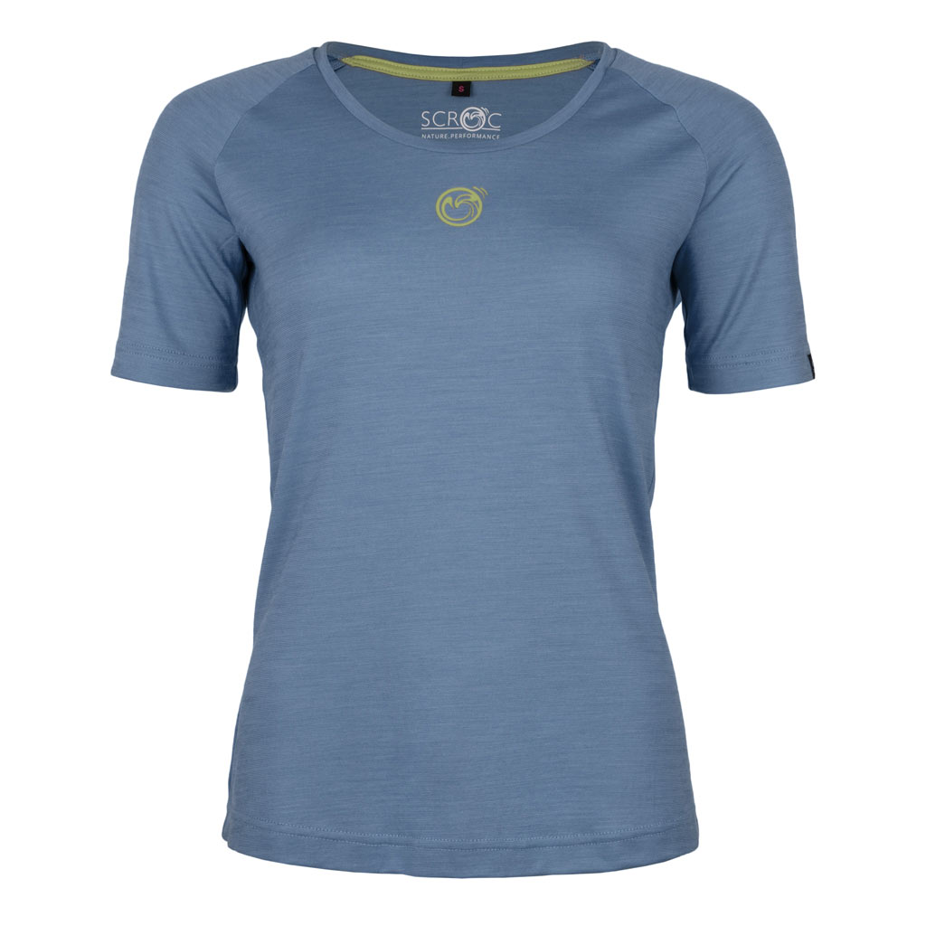 sCool Merino Shirt Koni w stahlblau Damen von SCROC