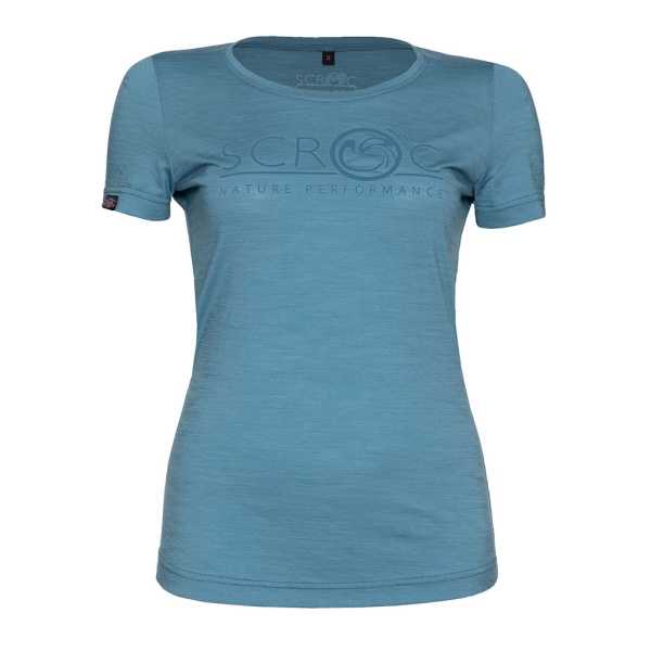 Das sCool Merino Shirt Peco w eisblau für Damen von SCROC.
