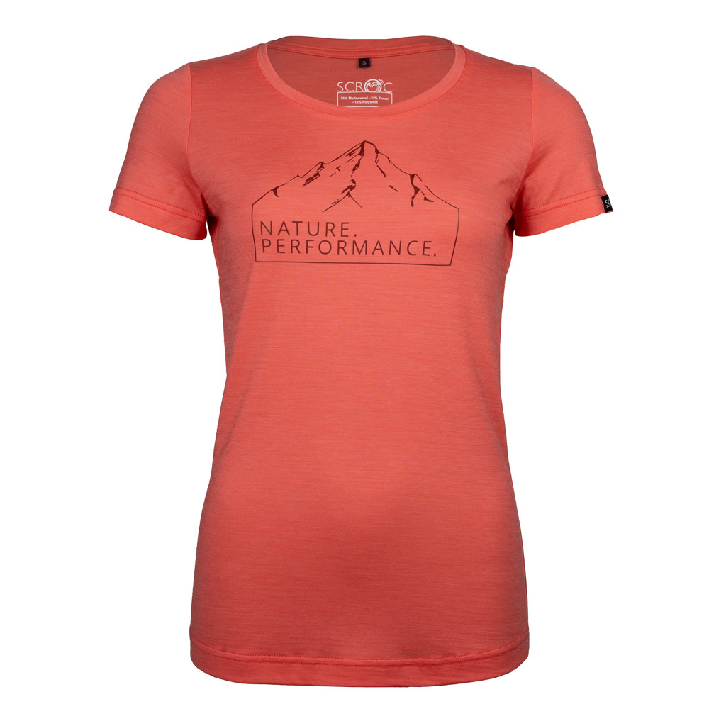 sCool Merino Shirt Teni w koralle Damen von SCROC