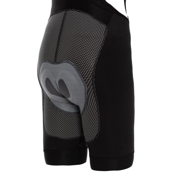 Die Innenseite der sCooltec Bib Shorts Fago von SCROC überzeugt mit angenehmer Sitzpolsterung.