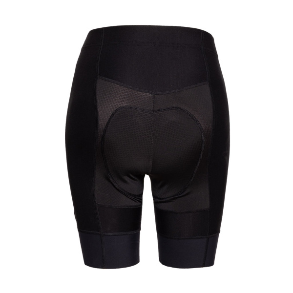 Rückansicht der sCooltec Bike Shorts Lugo w schwarz für Damen von SCROC.