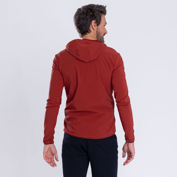 Rückansicht der sCooltec Merino Hybrid Jacke Akva m für Herren von SCROC.