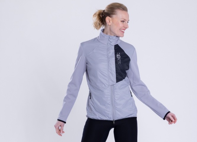 Hybrid Jacke Damen aus Merinowolle zum Wandern und Laufen - SCROC