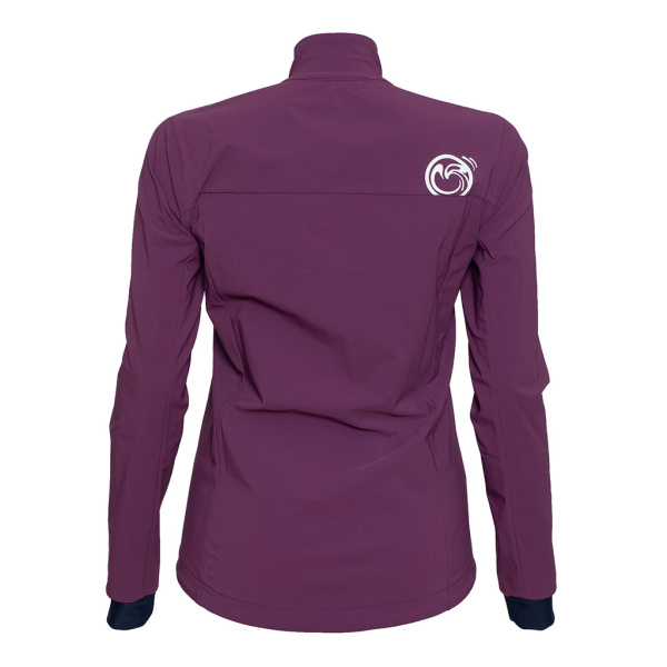 Rückansicht sCooltec Merino Jacke Milo w violett für Damen von SCROC.