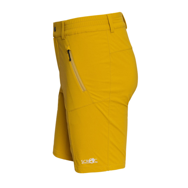 Das SCROC Logo trägst du bei der sCooltec Merino Shorts Ido honig für Herren am linken Bein.