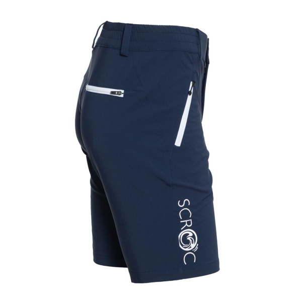 Das SCROC Logo trägst du bei der sCooltec Merino Shorts Marto dunkelblau für Herren am rechten Bein.