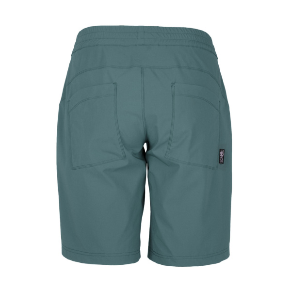 Rückansicht der sCooltec Merino Shorts Mila w dunkler salbei für Damen von SCROC.