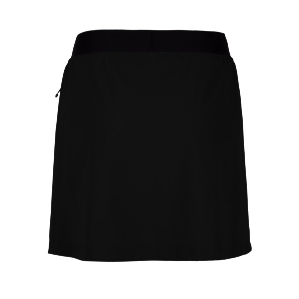 Rückansicht des sCooltec Merino Skirt Diri w schwarz für Damen von SCROC.