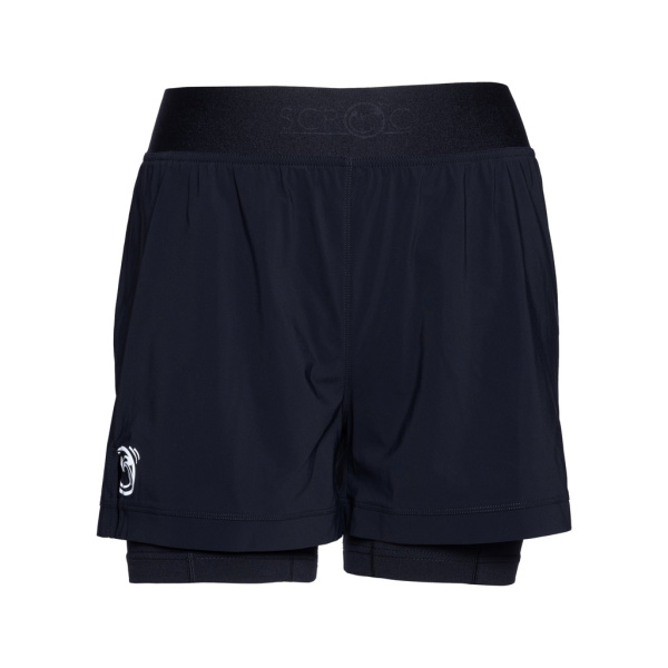 Vorderansicht der sCooltec Merino Trailshorts Eta w für Damen von SCROC.