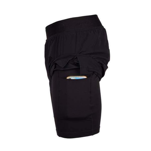 sCooltec Merino Trailshorts Trovi m mit Beintasche an der linken Seite der Innenhose.
