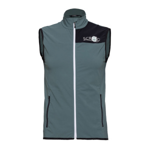 sCooltec Merino Weste Bido dunkler salbei (mit schwarzem Highlight) für Damen und Herren von SCROC.