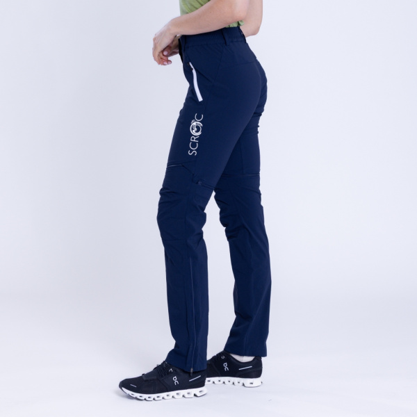 Die sCooltec Merino Hose Zumi w Damen dunkelblau ist trotz Zip-Off modern slim fit geschnitten - SCROC