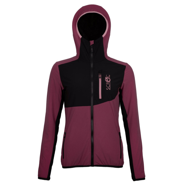 sEvo Merino Jacke Ora w in weinrot für Damen von SCROC