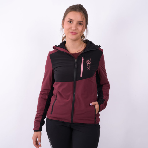 sEvo Merino Jacke Ora w in weinrot für Damen von SCROC