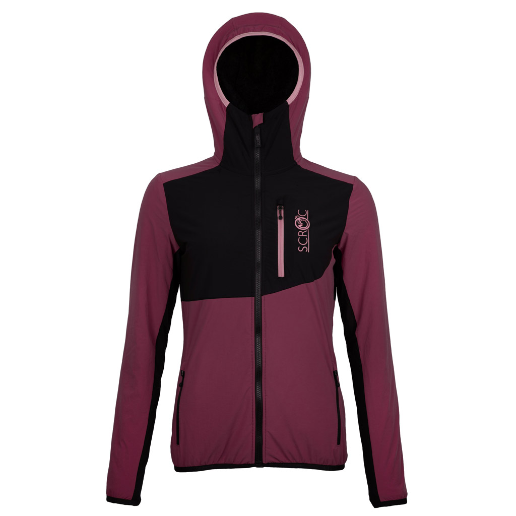 sEvo Merino Jacke Ora w weinrot Damen von SCROC