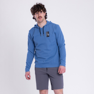 sFleece Merino Hoodie Frato m stahlblau für Herren von SCROC für den Alltag.