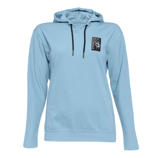sFleece Merino Hoodie Frato w himmelblau für Damen von SCROC.