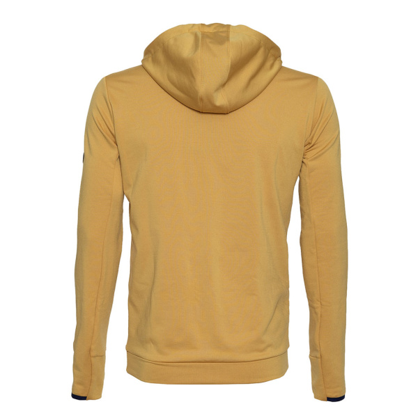 Rückansicht sFleece Merino Hoodie honig Herren von SCROC.