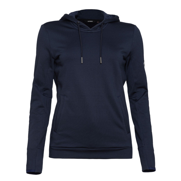 sFleece Merino Hoodie Karpa w dunkelblau Damen von SCROC.