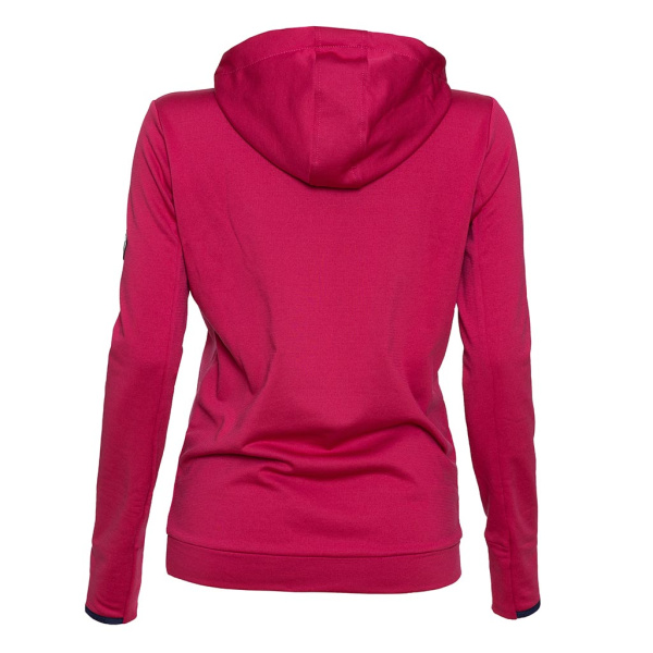 Rückansicht sFleece Merino Hoodie Karpa w pink Damen von SCROC.