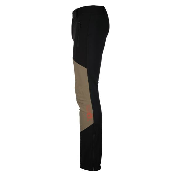 Rückansicht der sFleece Merino Hose Brodi m khaki für Herren von SCROC