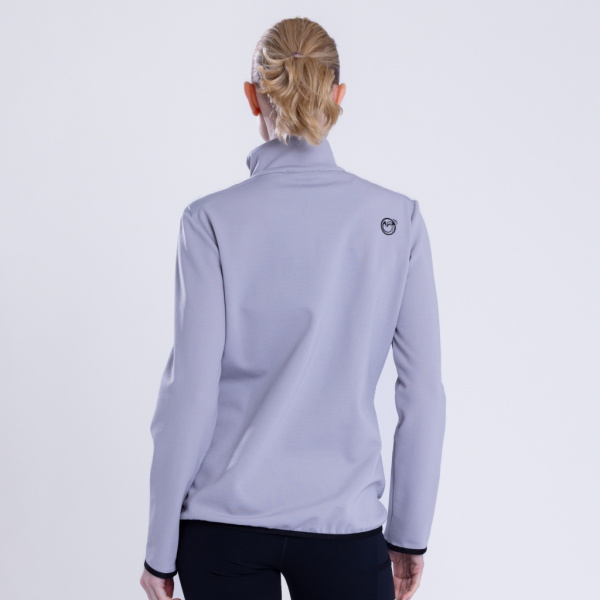 Rückansicht der sFleece Merino Hybrid Jacke Arta w Damen von SCROC.