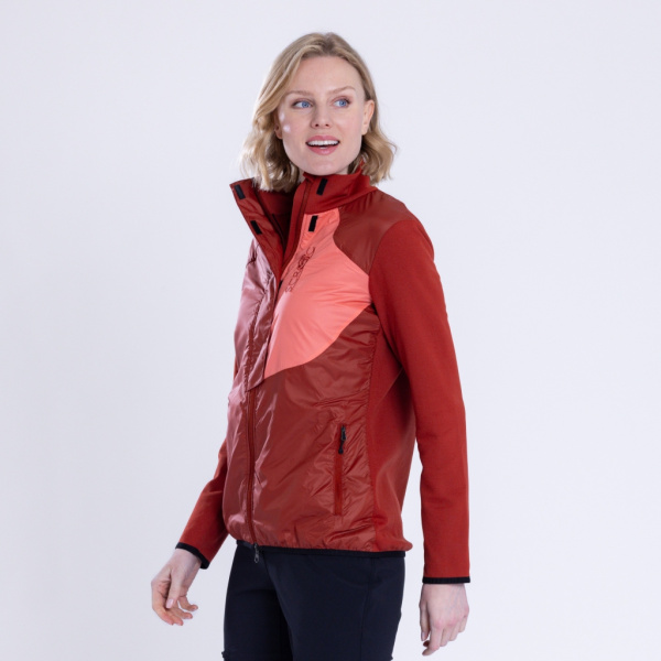 sFleece Merino Hybrid Jacke Arta w Damen in rostbraun von SCROC.