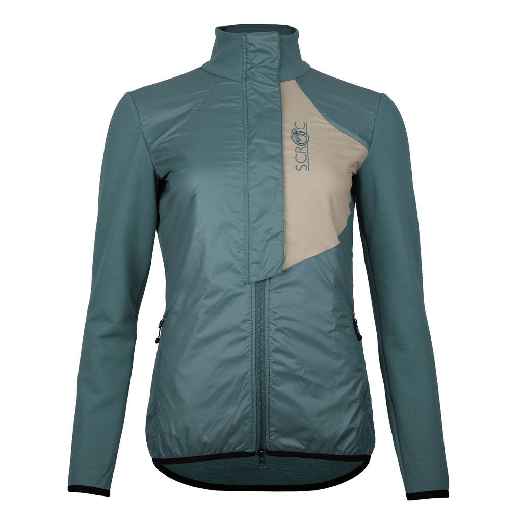 sFleece Merino Hybrid Jacke Arta w dunkler salbei Damen von SCROC