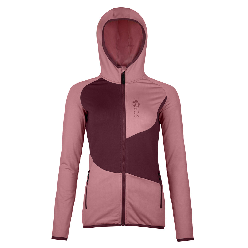 sFleece Merino Jacke Aceti w in altrosa für Damen von SCROC