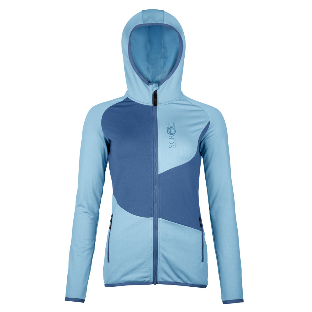 sFleece Merino Jacke Aceti w in himmelblau für Damen von SCROC