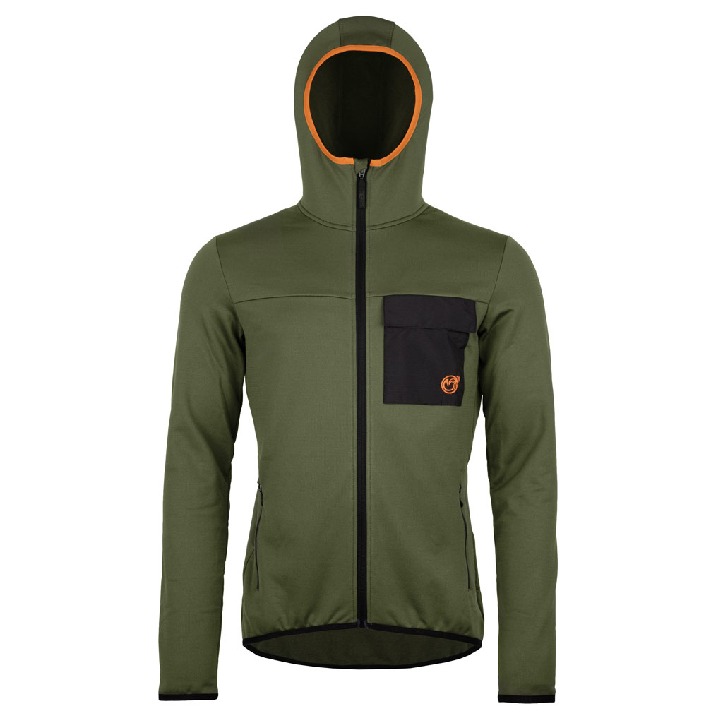 sFleece Merino Jacke Beko m moosgrün Herren von SCROC