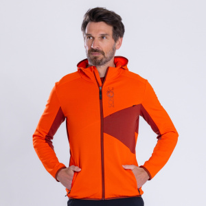 sFleece Merino Jacke Menso m blutorange für Herren von SCROC.