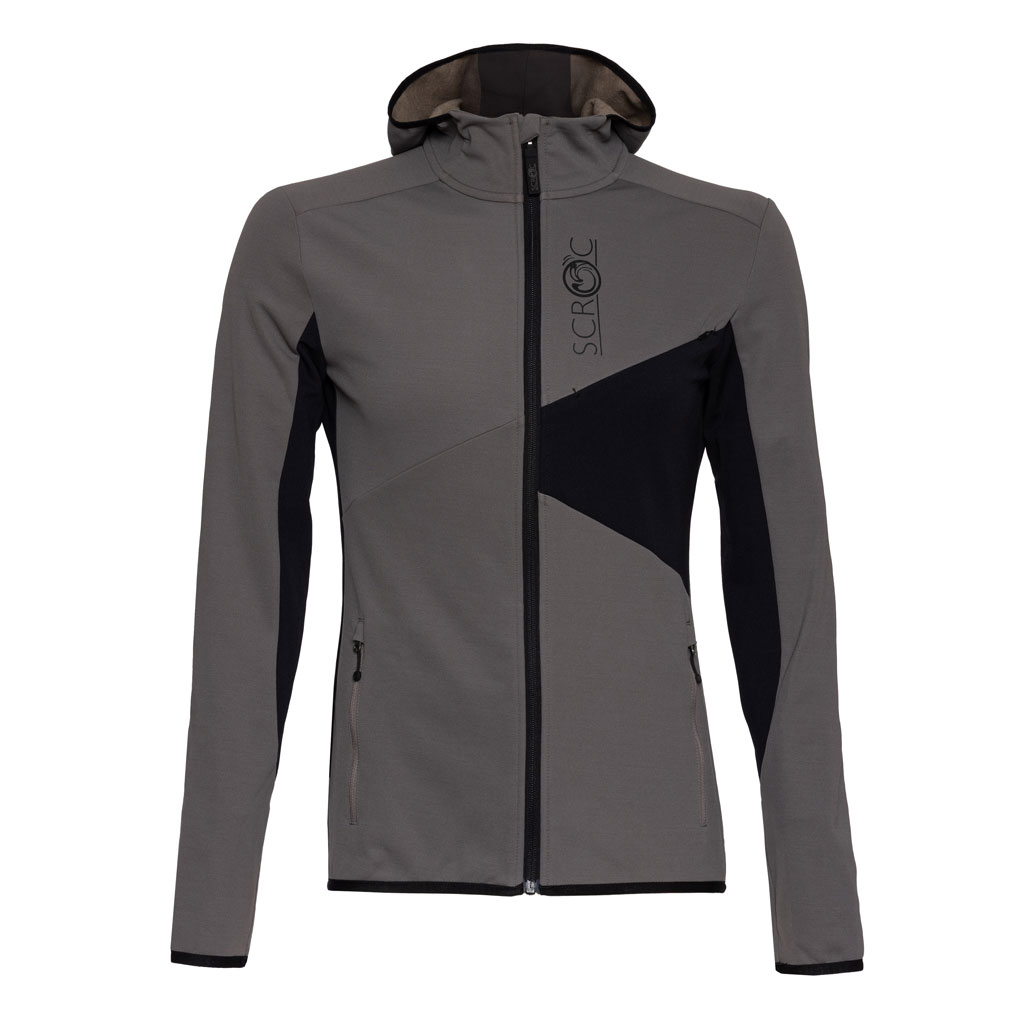 sFleece Merino Jacke Menso m dunkelgrau Herren von SCROC