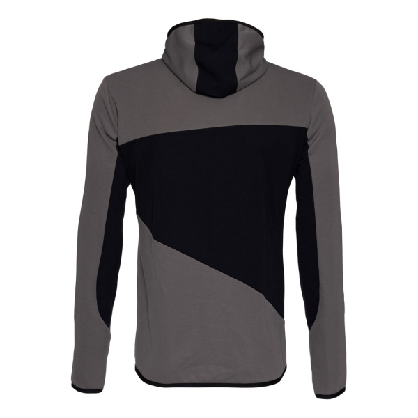 Rückansicht der sFleece Merino Jacke Menso m dunkelgrau für Herren von SCROC.