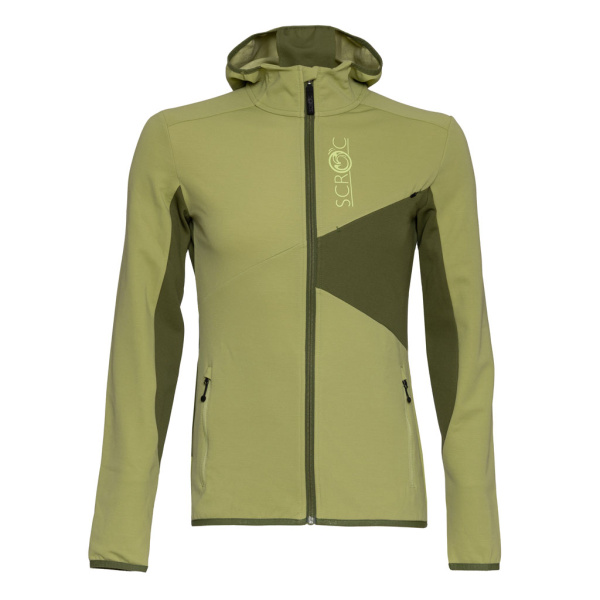 sFleece Merino Jacke Menso m pistazie für Herren von SCROC.