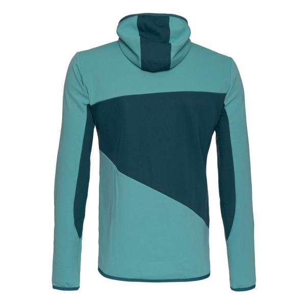 Rückansicht der sFleece Merino Jacke Menso m türkis für Herren von SCROC.