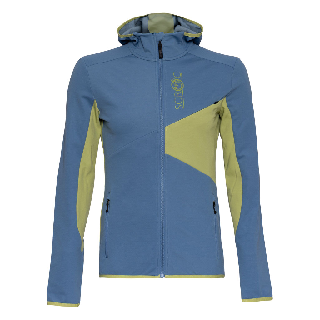 sFleece Merino Jacke Menso m stahlblau Herren von SCROC