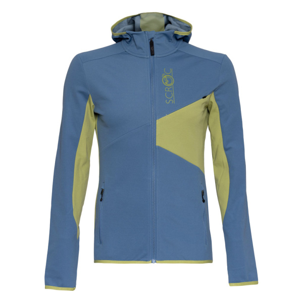 sFleece Merino Jacke Menso m stahlblau für Herren von SCROC.