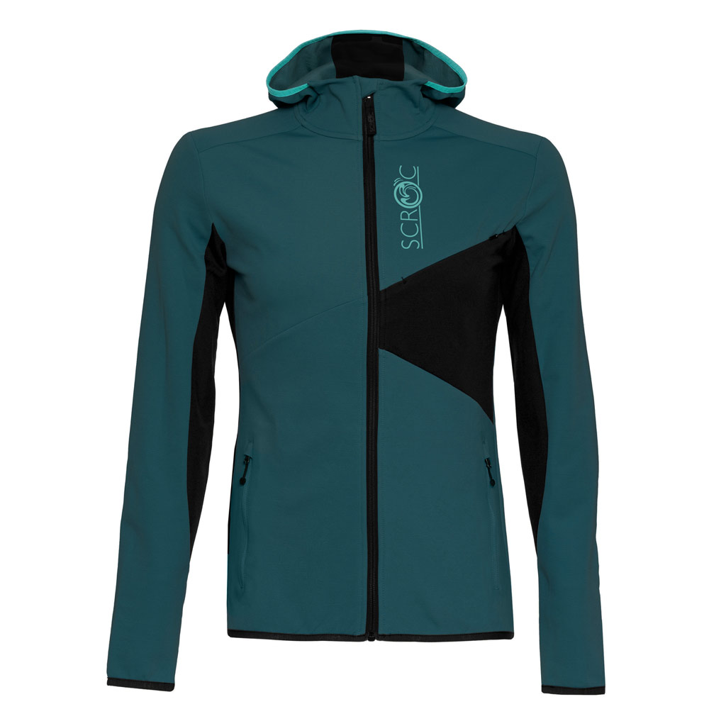 sFleece Merino Jacke Menso m petrol für Herren von SCROC