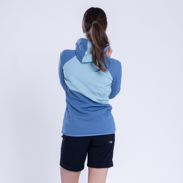 Rückansicht der sFleece Merino Jacke Migri w für Damen von SCROC.