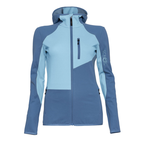 sFleece Merino Jacke Migri w stahlblau/himmelblau für Damen von SCROC.