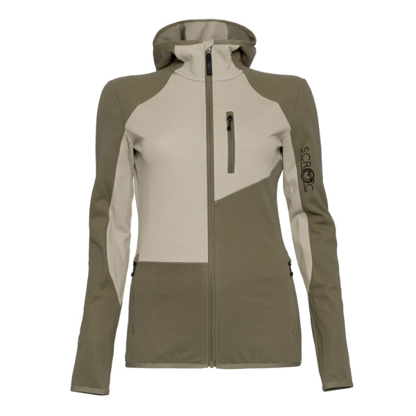 sFleece Merino Jacke Migri w khaki für Damen von SCROC.